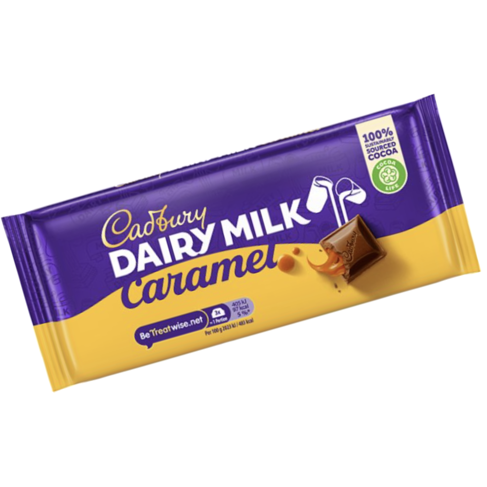 Cadbury Dairy Milk Caramel Chocolate Bar 180g - Daniels Vapes